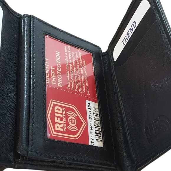 Men's Genuine Leather Wallet with RFID Black - Picture 2 of 8